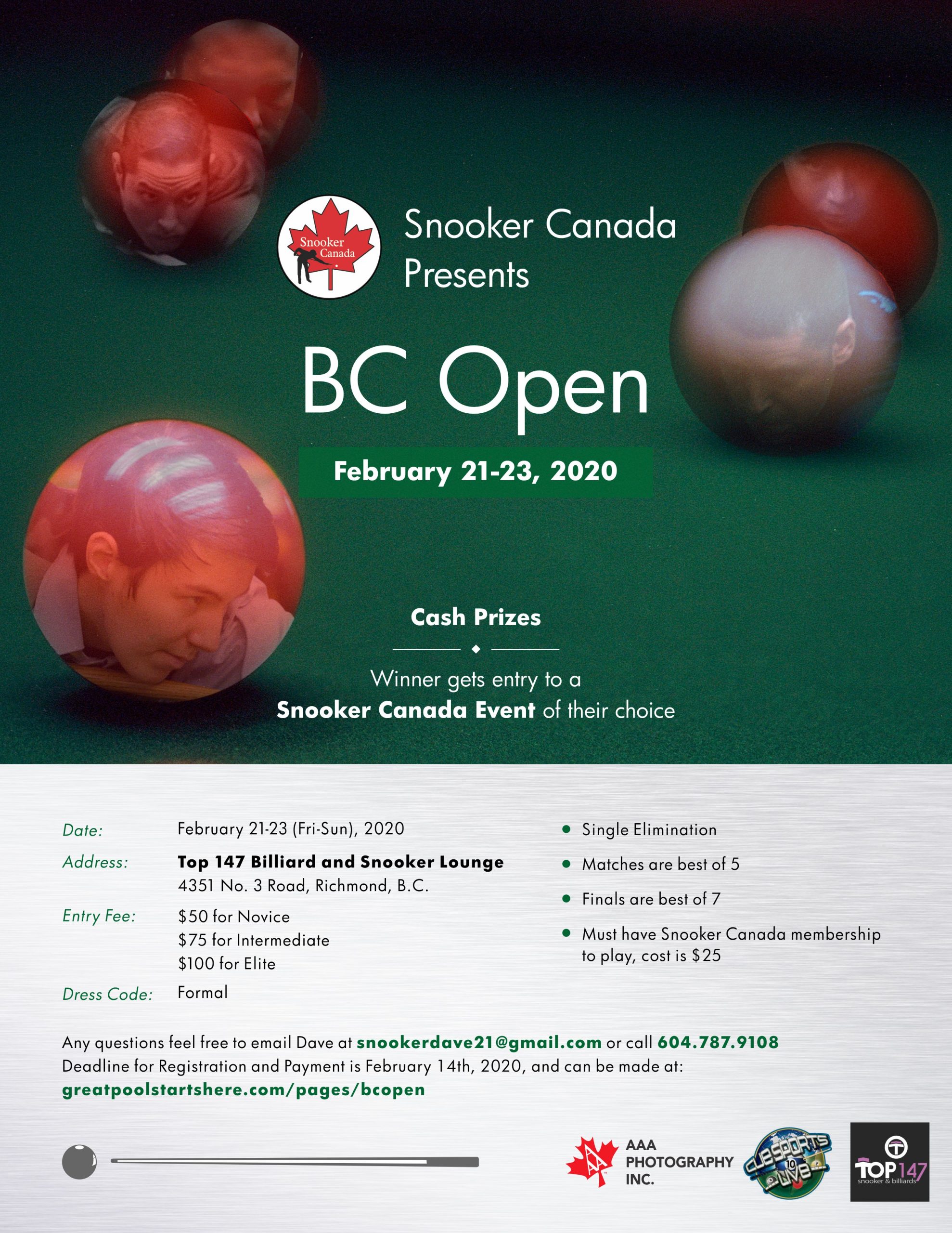 BC Open Around The Corner Snooker Canada